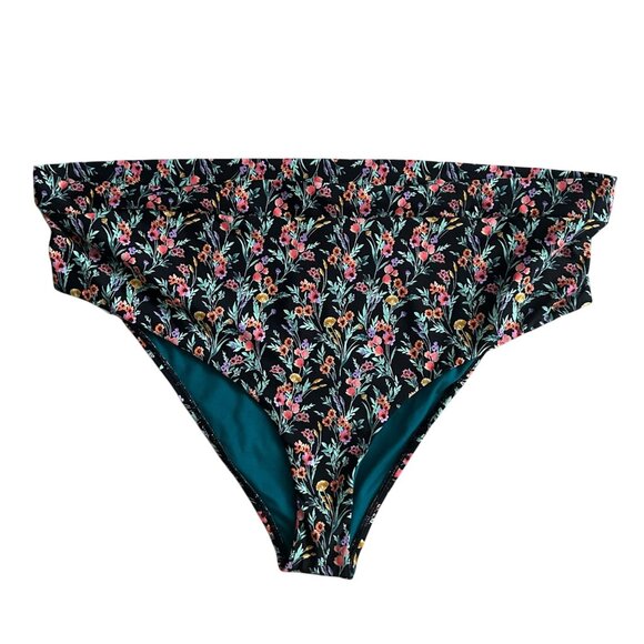 BODY GLOVE Floral Black Bikini Swim Bottoms Size 3X NEW NWT - Picture 1 of 7